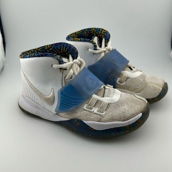 Nike Boys Kyrie 6 BQ5600-146 Blue White Basketball Shoes Sneakers 11C - Picture 1 of 6